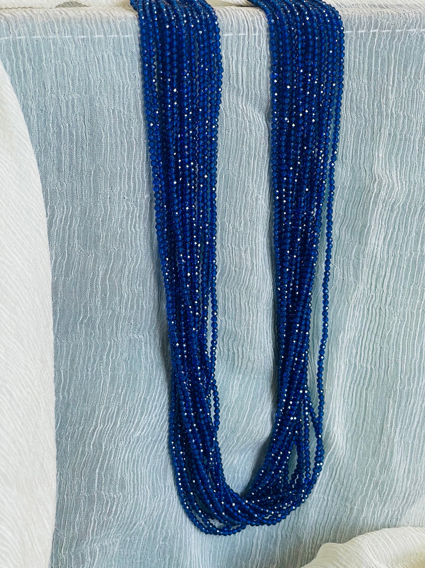 Cascade Glow Necklace – In Crimson & Azure